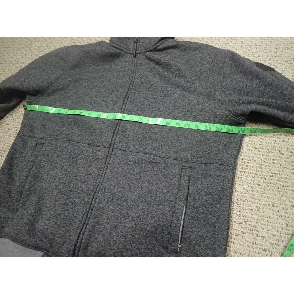 The North Face Fleece Jacket Mens XL Gray Excellent Sherpa Lined Full Zip Mock